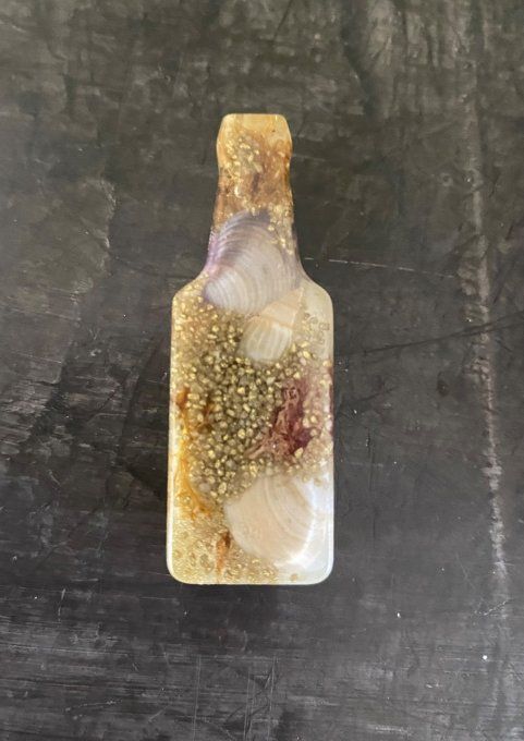 Magnets bouteilles avec coquillages de Corse